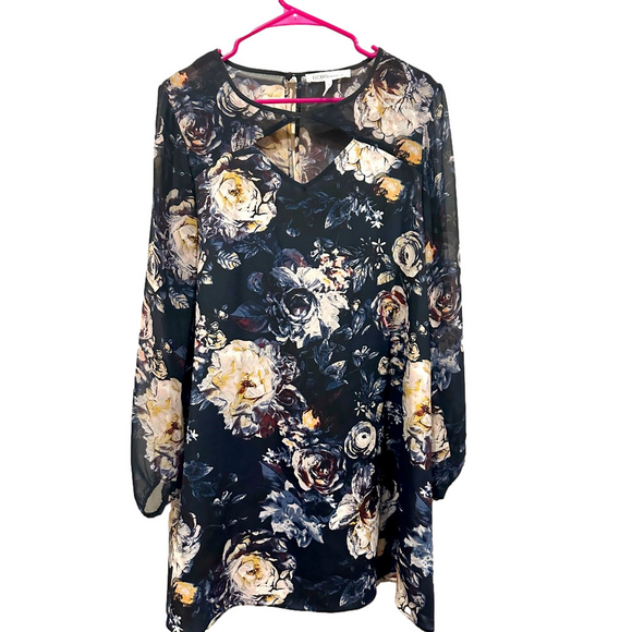 BCBG Floral Sun Dress, NEW Size Large - Picture 1 of 17